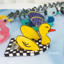 맘아트 오리배 만들기 DIY 키트 고무줄 동력배 세트 방과후미술 돌봄교실 초등 집콕놀이 여름