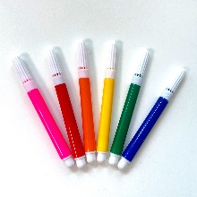 맘아트 미니사인펜 6색 수성 휴대용 싸인펜 어린이집 유치원 캠핑